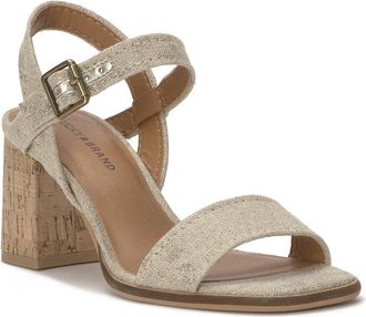 Lucky Brand Hallia Ankle Strap Sandal in Natural/Platino at Nordstrom Rack, Size 9.5