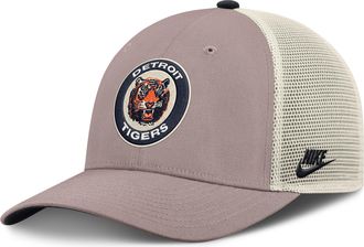 Nike Detroit Tigers Cooperstown Rise Nike Mens MLB Adjustable Trucker Hat in Brown | NB1L0M6HD61-L4S