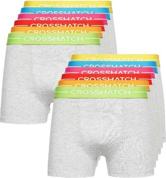 Crosshatch Heren Astral Boxershorts (Set van 12) (Grijs)