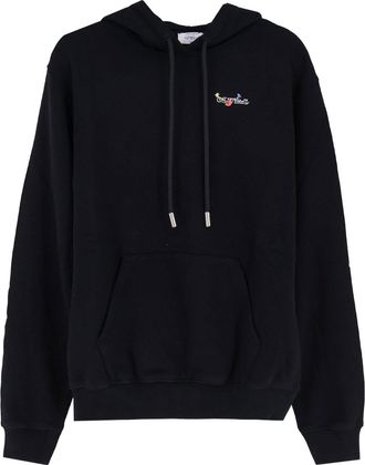 Off-white Cotton Sweatshirt With Multicolor Print