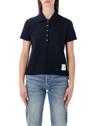 Thom Browne Relaxed Fit Cotton Piqu&eacute; Polo
