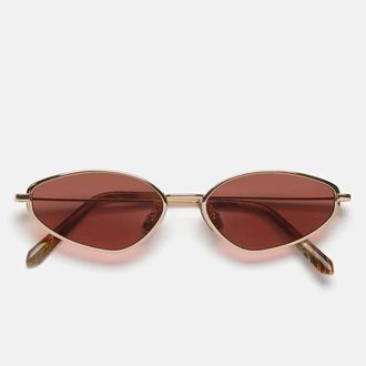Retro Superfuture Sunglasses Zyra Violet 9 Ii Gold/Violet Unisex