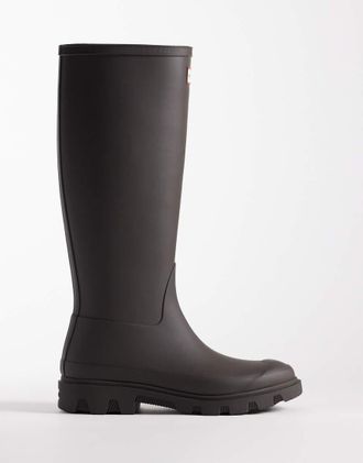 Hunter Downpour - Stivali da pioggia unisex marrone cioccolato