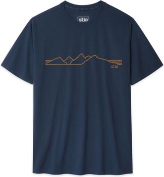 Stio | Unisex Teton Elevations Tee Shirt, Size Extra Small in Mountain Shadow