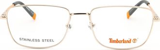 Timberland TB1844 Metal Rectangular Frame Eyeglasses - Gold