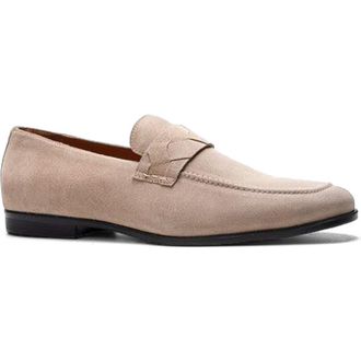 Carlos By Carlos Santana Groove Loafer in Beige Suede at Nordstrom, Size 10.5