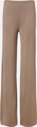 Aya Muse Pantalones rectos Esme en mezcla de seda