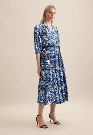 Seidensticker Sommerkleid »Schwarze Rose« 7/8-Arm V-Neck Druck