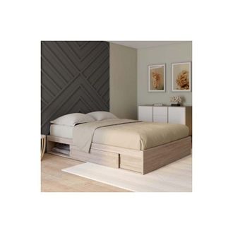 IDMarket Somier Salem Con Almacenaje Y Base De Haya De 140 X 190 Cm