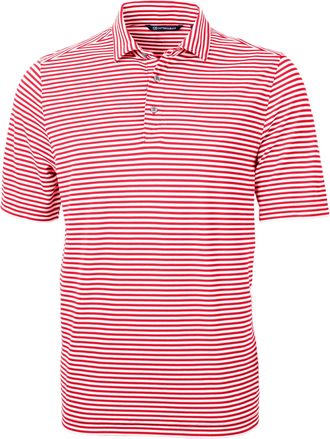Cutter & Buck Virtue Eco Pique Stripe Recycled Mens Polo Shirt