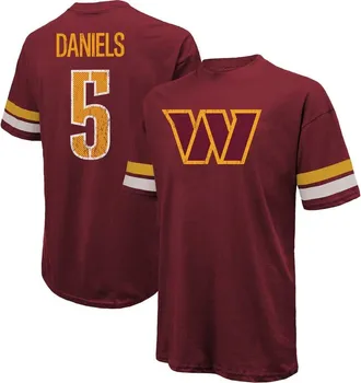 Majestic Threads Mens Majestic Threads Jayden Daniels Burgundy Washington Commanders Name & Number Oversize Fit T-Shirt at Nordstrom, Size Small