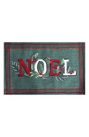 R16 Home Noel Embroidered Doormat in Green/multi at Nordstrom Rack