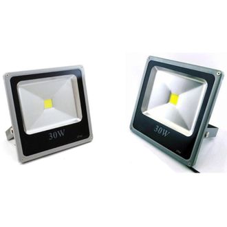 Trade Shop Trade Shop Traesio - Trade Shop - Foco Led Ultra Delgado Con Luz Rgb C&aacute;lida-fr&iacute;a Para Exterior Ip65 220v - -30 Vatios -slim