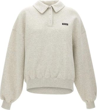 Rotate Classic Sweat Polo - Dames - Sweatshirts - Grijs - M - Katoen - Hoodies & sweatvesten