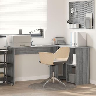 vidaXL Vidaxl - Scrivania Grigio sonoma 142 x 102 x 73 cm Legno multistrato