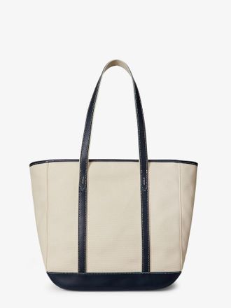 Polo Ralph Lauren Womens Tote Bag Beige Canvas