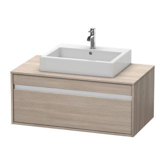 Duravit Duravit Ketho M&oacute;dulo Mural 6695, 1 Extra&iacute;ble, 1000mm, Para 1 Lavabo De Montaje Superior, Centralizado, Color (frente/cuerpo): Decoraci&oacute;n Pino Plata - 