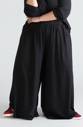 Universal Standard Ezra Wide Leg Lounge Pants in Black at Nordstrom, Size Xx-Large
