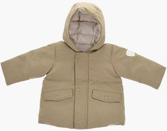 BONPOINT Solid-Color Down Jacket With Hood size 12 M