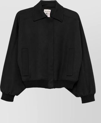 Semicouture wool blend oversized bomber jacket