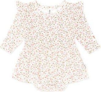 Huxbaby Ditsy Floral Long Sleeve Romper in Multi at Nordstrom, Size Newborn Au