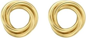 Tresorra 14K Yellow Gold Interlocking Trinity Stud Earrings