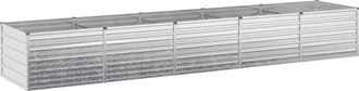 vidaXL Cama De Jard&iacute;n Elevada Plateado 400 X 80 X 55 Cm Galvanizado Vidaxl