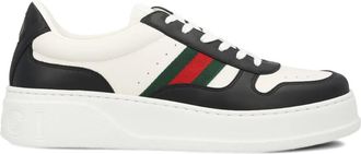Gucci Sneakers met plateauzool en webstreep - Wit