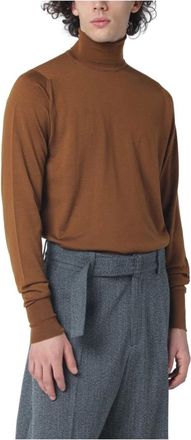 John Smedley Richards Turtleneck - Heren - Coltruien - Bruin - 2XL - Wol - Truien & Vesten
