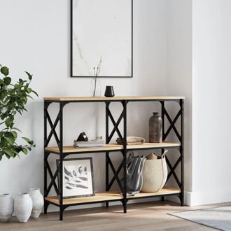 vidaXL Mesa Consola Madera De Ingenier&iacute;a Roble Sonoma 100x28x80,5 Cm Vidaxl