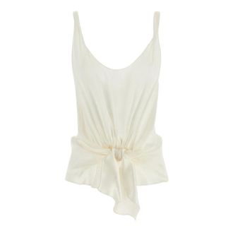 J.W.Anderson Front Knot Top - female - JW Anderson - Sleeveless Tops - White - 2XS - Tops