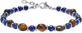 Eye Candy Los Angeles Cyrus Stone Beaded Bracelet in Silver at Nordstrom Rack