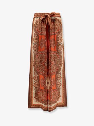 Zimmermann Pantaloni Mahon in seta con stampa paisley - ZIMMERMANN - gender_Woman