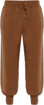 Ami Pantaloni della tuta con coulisse e patch logo - - Trousers - Donna - Marrone - XS