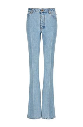 Balmain Denim high-waisted jeans in Blue at Nordstrom, Size 34 Eu