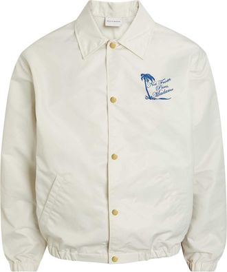 Dr&ocirc;le de Monsieur DR&Ocirc;LE DE Monsieur Veste Slogan Palmier Printed Jacket - Off White - XL