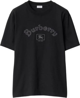 Burberry Gothic Logo Cotton T-shirt, Size Small