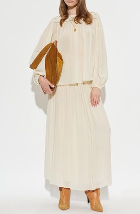 Isabel Marant Silk Top Nuna, Womens, Cream