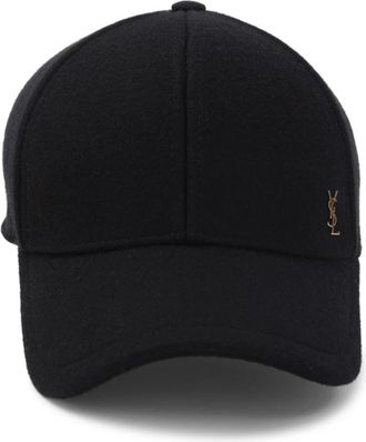 Saint Laurent Dames, Accessoires, Zwart, Maat: 57 CM Wol