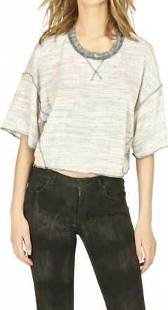 Vintage Havana Thermal Rib Top In Heather Light Grey