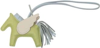 Herm&egrave;s Pre-owned Rodeo Pegase Bag Charm - Dames - Vintage Accessoires - Groen - ONE Size - Leer - Vintage