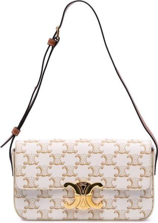 Celine Pre-owned Celine Triomphe Coated Canvas Claude Shoulder Bag Ladies W-CU-3211