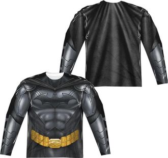 Gildan Batman Athletic Uniform (Front/Back Print) Long Sleeve Adult Poly Crew Tee / T-Shirt
