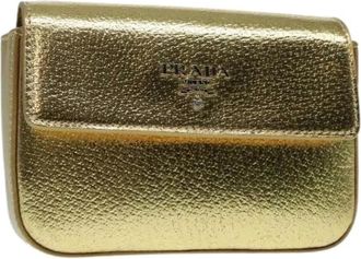 Prada Pre-owned Clutches, female, Yellow, Size: ONE SIZE Pre-owned Vintage Clutch
