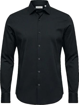 Sonrisa Het ideale jersey overhemd - Heren - Casual Overhemden - Zwart - 3XL - Katoen - Overhemden
