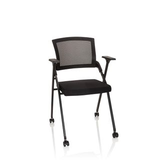 hjh OFFICE silla plegable Tela / Tejido de malla Negro
