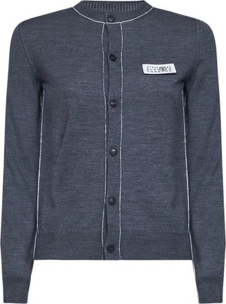 Maison Margiela Trompe LOeil Vest - Dames - Vesten - Grijs - S - Wol - Truien & Vesten
