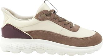 Geox Spherica Plus Slip-in Sneaker - Dames - Sneakers - Beige - 40 EU - Leer - Schoenen