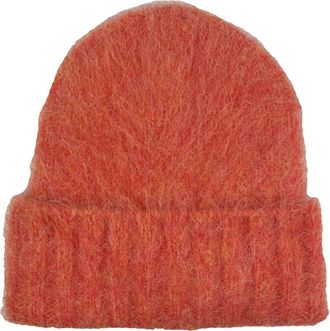 MARCUS ADLER Fuzzy Cuffed Beanie in Orange at Nordstrom Rack