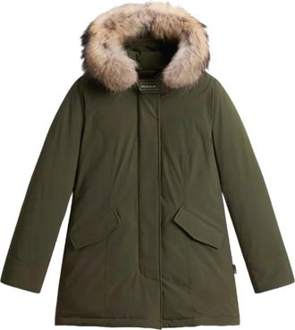 Woolrich Luxury Arctic Parka - Dames - Gewatteerde jassen - Groen - S - Leer - Jassen